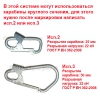 Карабины круглого сечения, раскрытие 25 и 50 мм